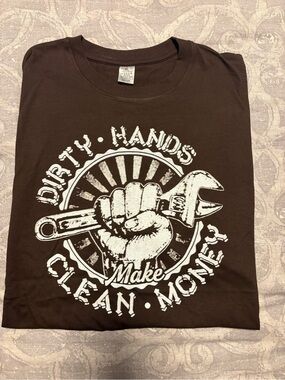 Men’s XL T-Shirt- Dirty Hands - Clean Money Logo